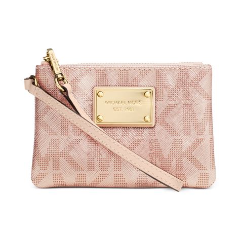 michael kors wristlet rose gold|michael kors wristlet outlet.